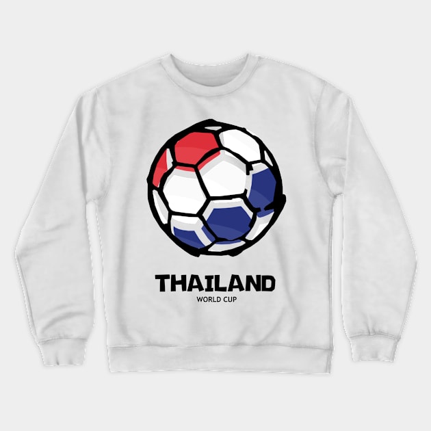 Thailand Football Country Flag Crewneck Sweatshirt by KewaleeTee